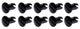 Boutons Dzus à tête ovale, 0,550 de long, paquet de 10, noirs