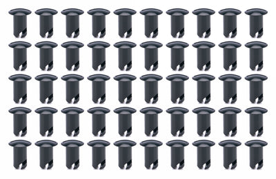 Boutons à Tête Ovale, Longueur 0,600 po, Noirs, Paquet de 50