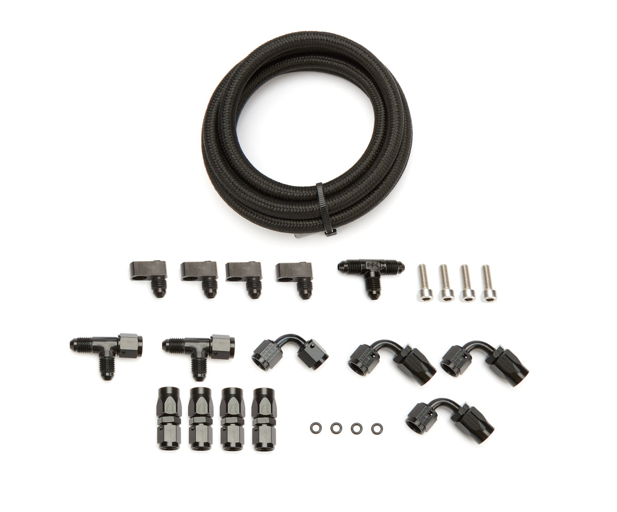 Kit de plomberie de ligne de vapeur LS, tressé nylon noir