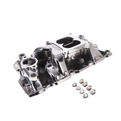 57-95 SBC Air Gap Intake Polished Dual Plane