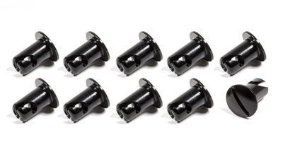 Tête Ovale Bouton Aluminium Noir 0,500 Pouce Long Lot de 10
