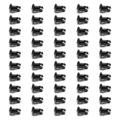 Tête Ovale Bouton Aluminium Noir 0,550 Long 50 Pièces