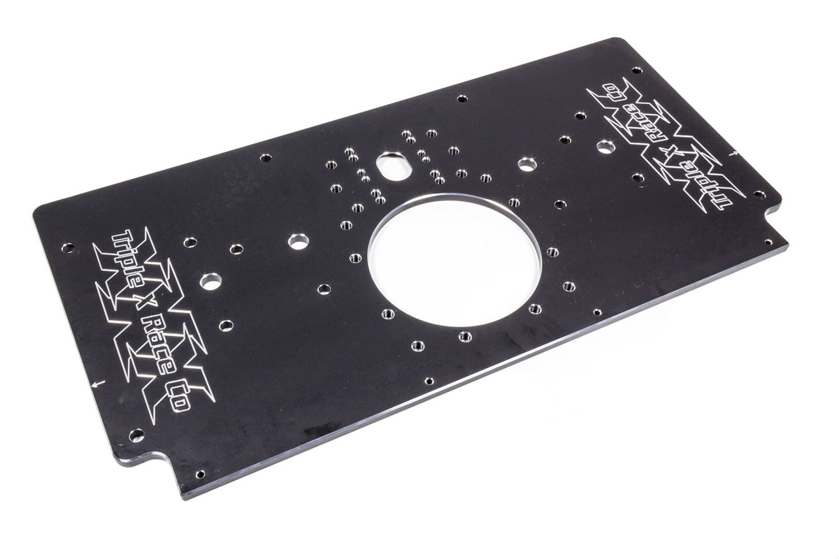 Plaque moteur arrière en aluminium, rail surélevé, noire, Sprint