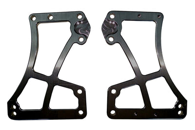 Plaque moteur avant de Sprint Car en deux pièces noire