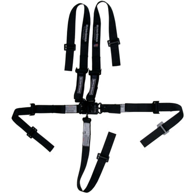 Harnais Junior 5 points noir individuel épaule 5 cm PU