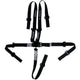 Harnais Junior 5 points noir individuel épaule 5 cm PU