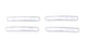 Cache-poignées de porte chromés 4 portes