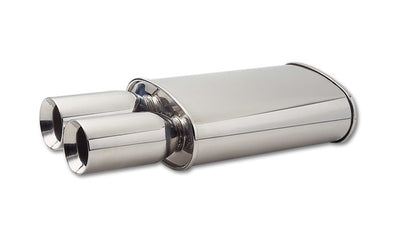 Silencieux Ovale STREETPOWER avec Double Sortie Ronde 3,5 po