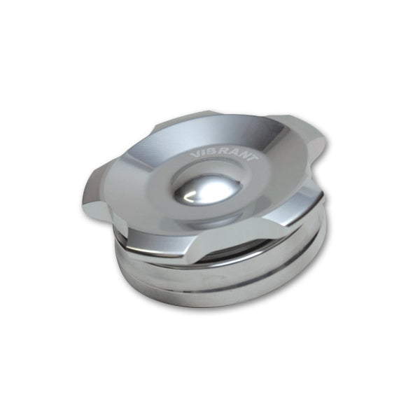 Aluminium poli. Bouchon de remplissage en aluminium avec raccord à souder 2 pouces.