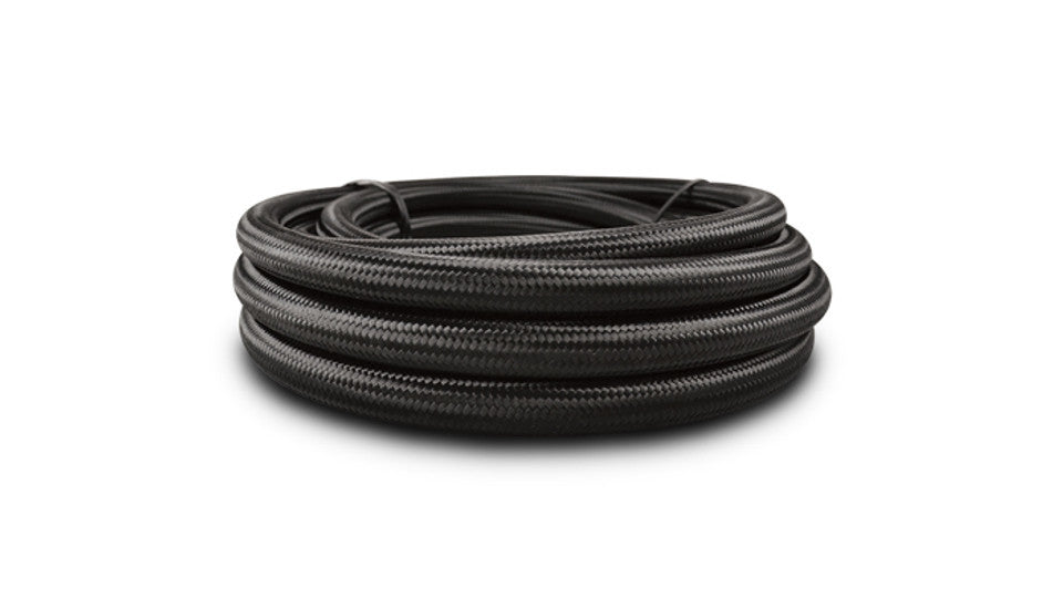 Tuyau flexible tressé en nylon noir de 45,72 m -8AN