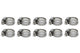 S.S. Worm Gear Clamps .25in to .63in 10 Pack