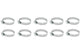 S.S. Worm Gear Clamps 2.04in to 3.0in 10 Pack