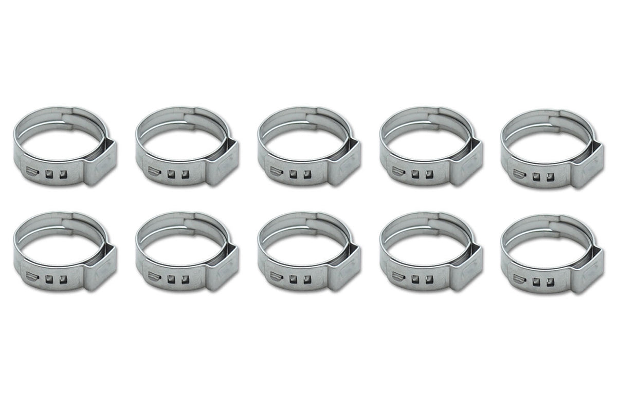 Stainless Steel Pinch Cl amps 14.5-17.0mm 10 Pack