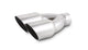 Dual 3.5in Round Stainle ss Steel Tips Single Wal