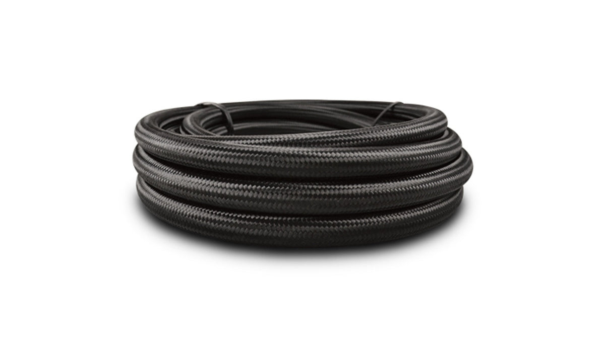 Tuyau souple tressé en nylon noir PTFE, rouleau de 3 m