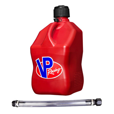 Bidon Sports Mécaniques Carré 5,5 Gal Rouge avec Tuyau Flexible
