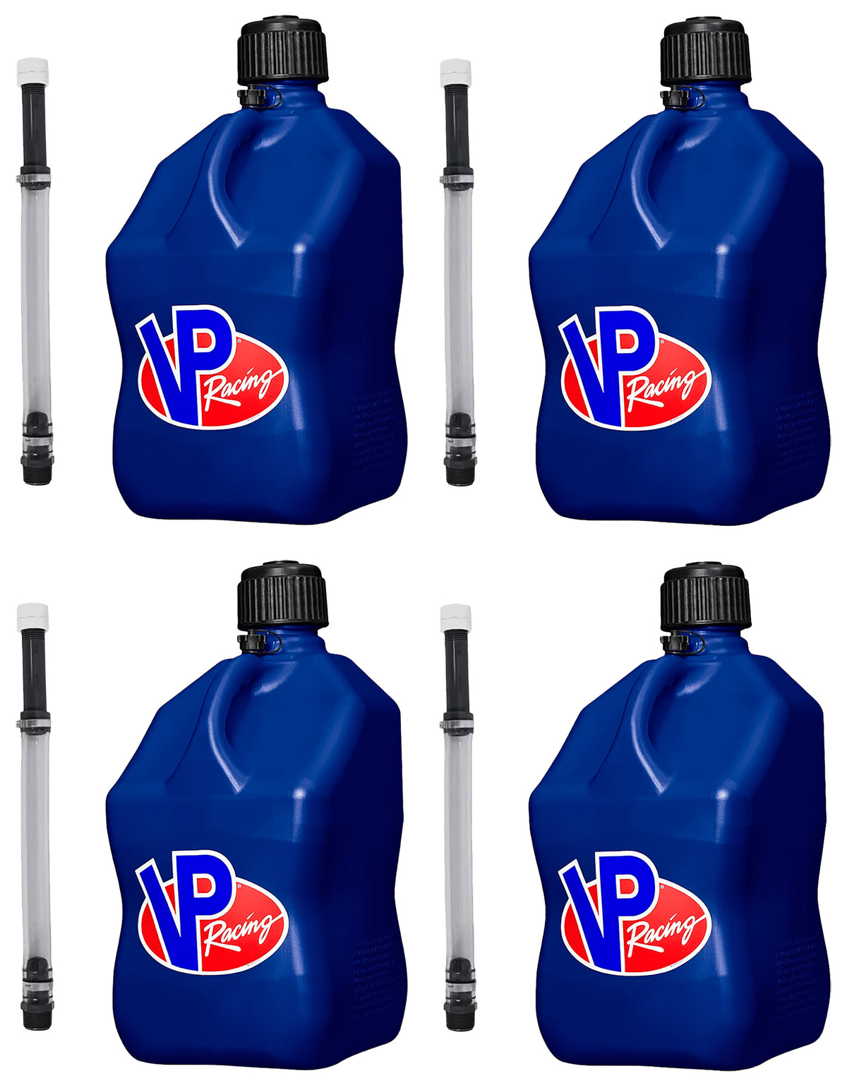 Bidon de service 20,8 L bleu carré avec tuyau (Caisse de 4)
