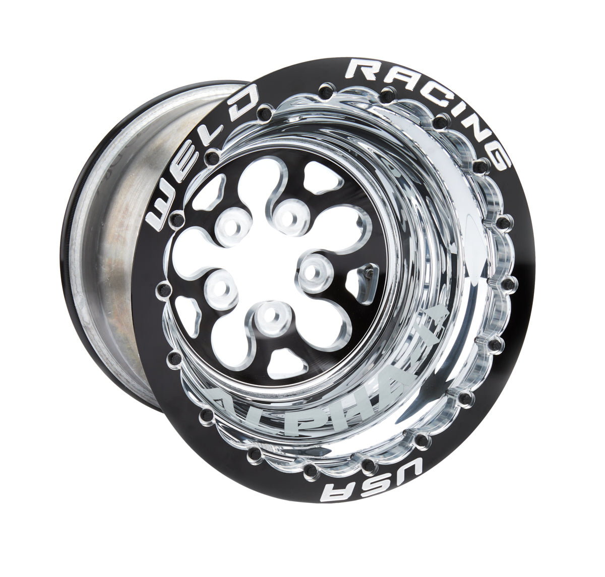 Roue Alpha-1 noire 15x12 5x4.750BP 3 po BS noire DBL