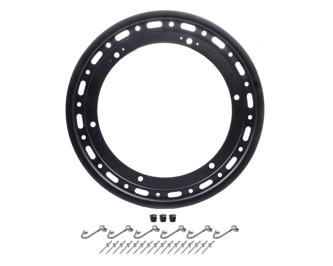 Anneau de talon Beadlock 15 po 16 trous avec 6 onglets - Noir