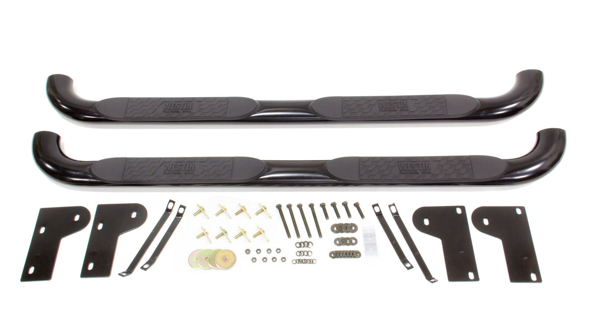 Barres de marche ovales noires pour Dodge Ram Quad Cab 02-07