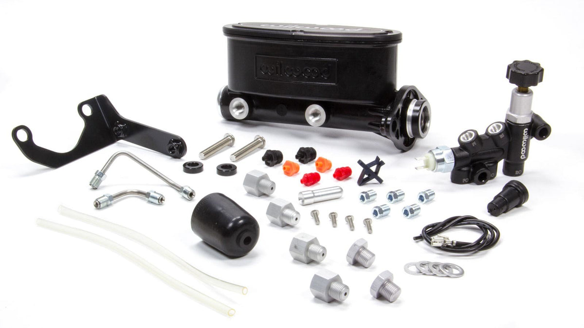 Kit Maître-cylindre Tandem Aluminium avec support et répartiteur de freinage 1"
