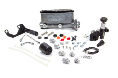 Kit maître-cylindre tandem alu avec support et valve de dosage 1,12 po
