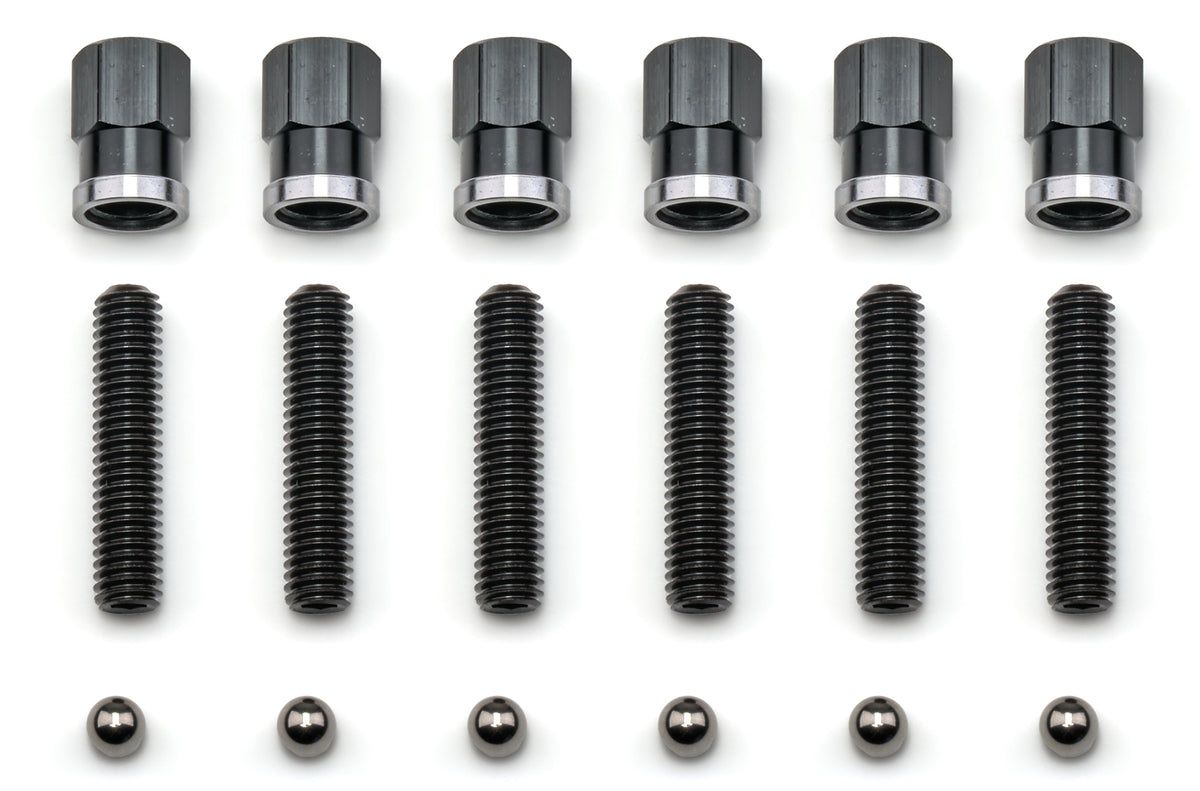 Gear Cover Kit High Nut Alum Short Blk 6-Bolt