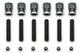 Gear Cover Kit High Nut Alum Short Blk 6-Bolt