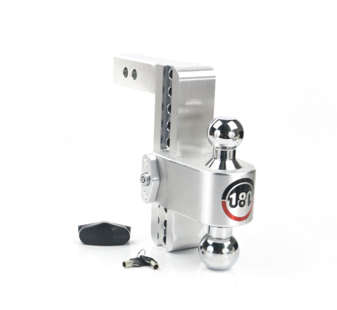 Attelage escamotable Turnover Ball, déport de 8 po avec tige de 2 po