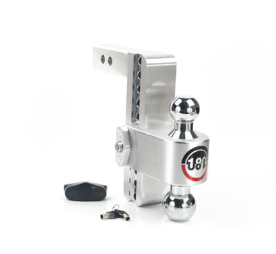 Attelage escamotable Turnover Ball, déport de 8 po avec tige de 2 po