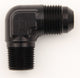 Coude 90 X #6 Évasé X 1/4 NPT Noir